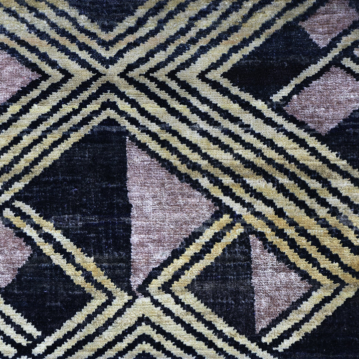 Brown Alchemy Traditional Silk Wool Blend Rug - 8'1" x 10'5"