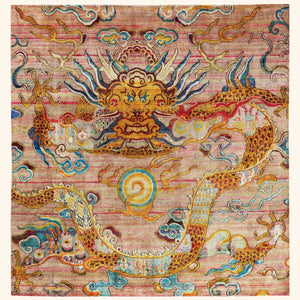 Pink Alchemy Contemporary Silk Rug - 7'11" x 8'7"