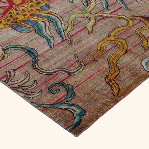 Pink Alchemy Contemporary Silk Rug - 7'11" x 8'7" - hover