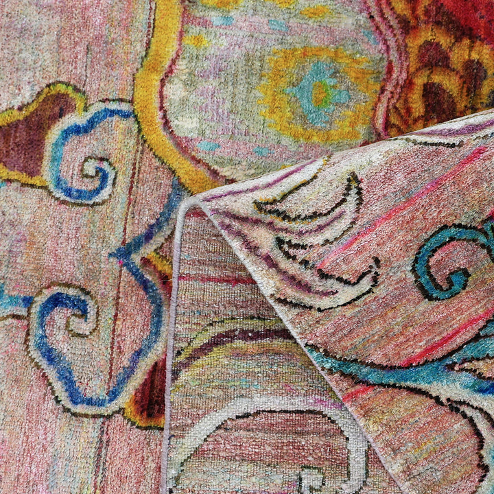 Pink Alchemy Contemporary Silk Rug - 7'11" x 8'7"