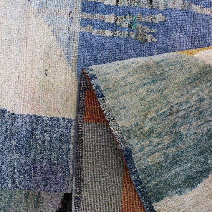 Multicolored Alchemy Contemporary Silk Rug - 8'10" x 11'11"