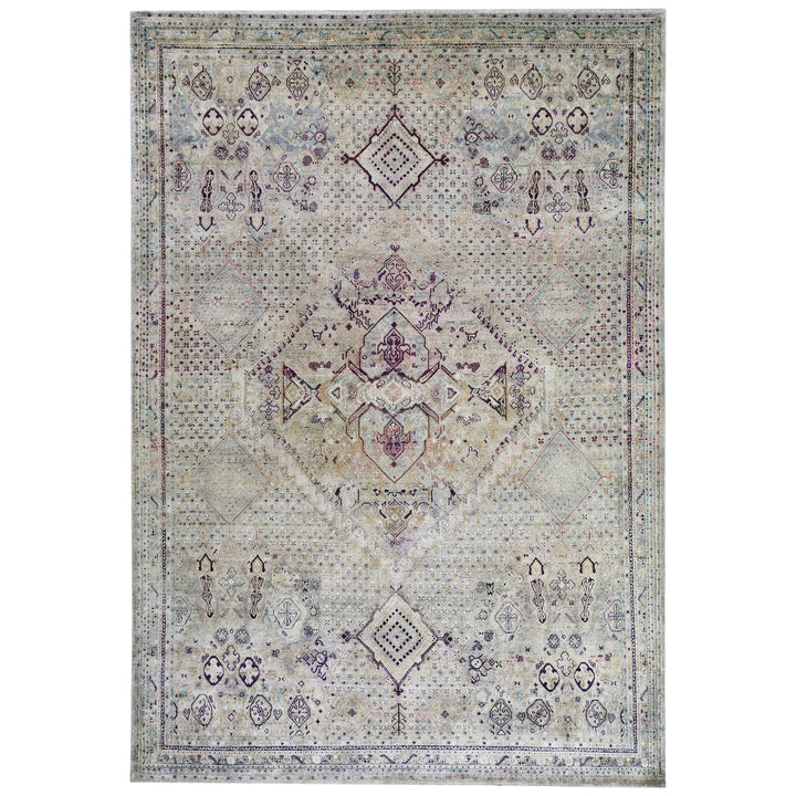 Grey Alchemy Traditional Silk Rug - 8'9" x 12'11"