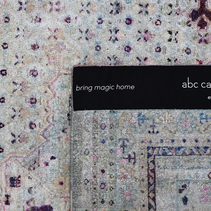 Grey Alchemy Traditional Silk Rug - 8'9" x 12'11"