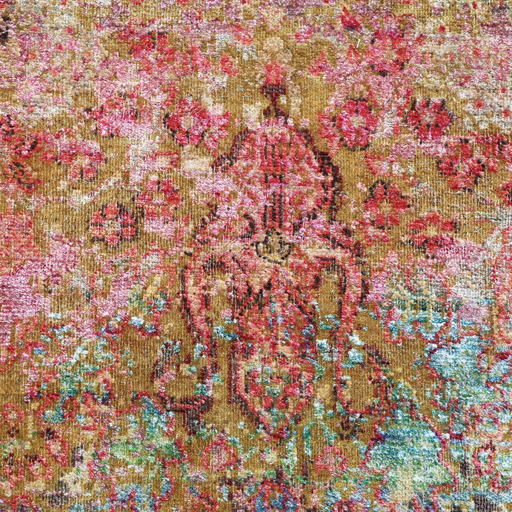 Pink Alchemy Traditional Silk Wool Blend Rug - 9'8" x 13'11"