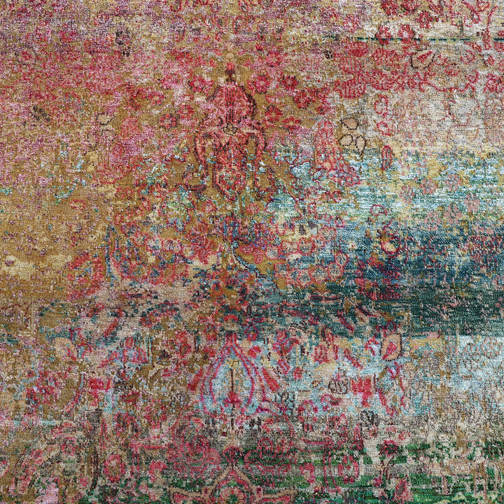 Pink Alchemy Traditional Silk Wool Blend Rug - 9'8" x 13'11"