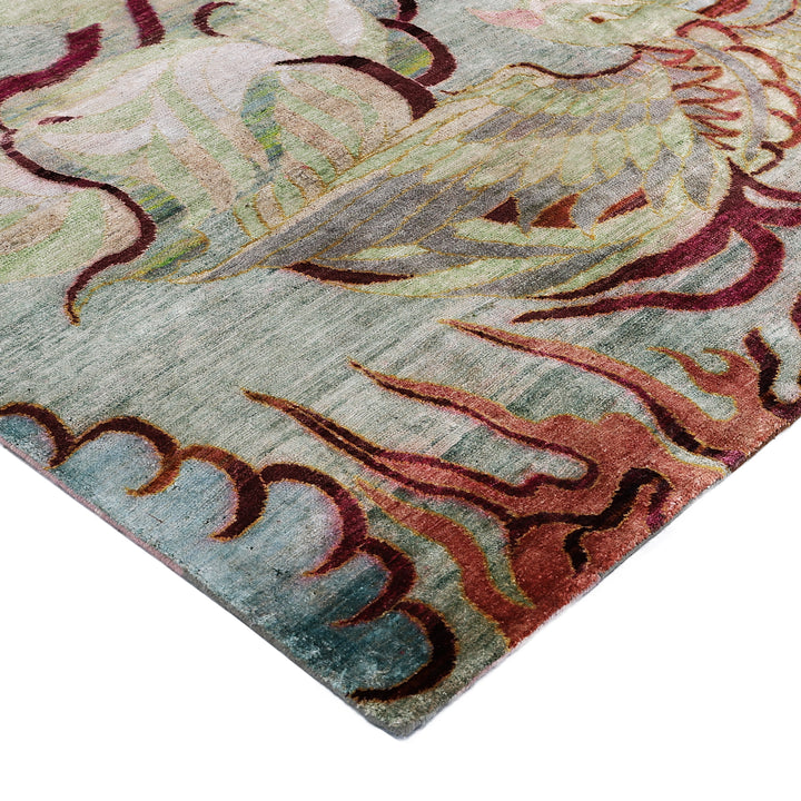 Blue Alchemy Contemporary Silk Rug - 9'10" x 14'2"