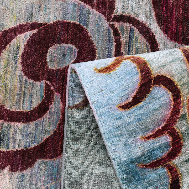 Blue Alchemy Contemporary Silk Rug - 9'10" x 14'2"