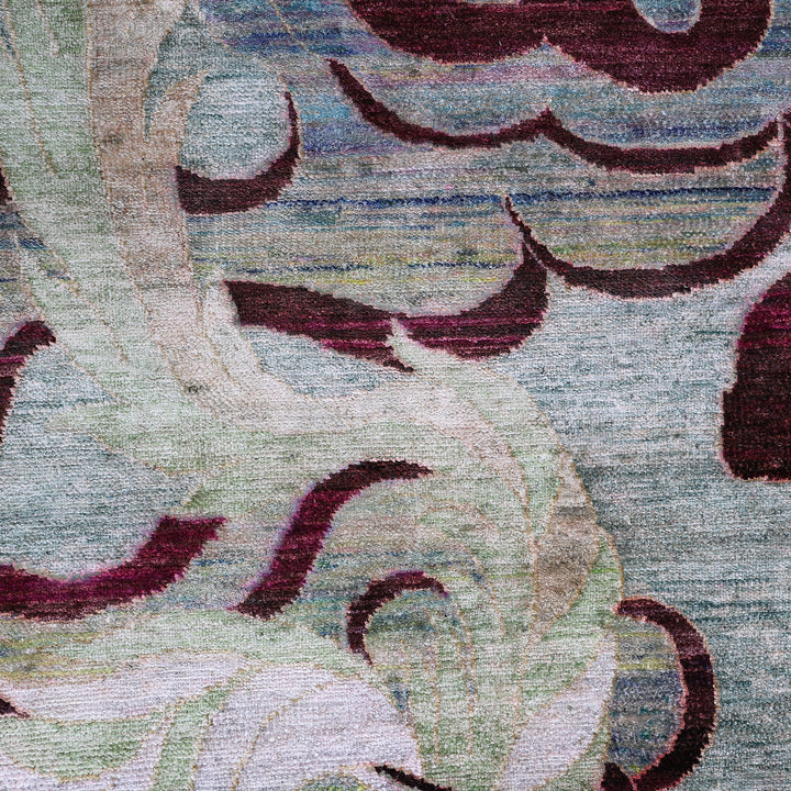 Blue Alchemy Contemporary Silk Rug - 9'10" x 14'2"