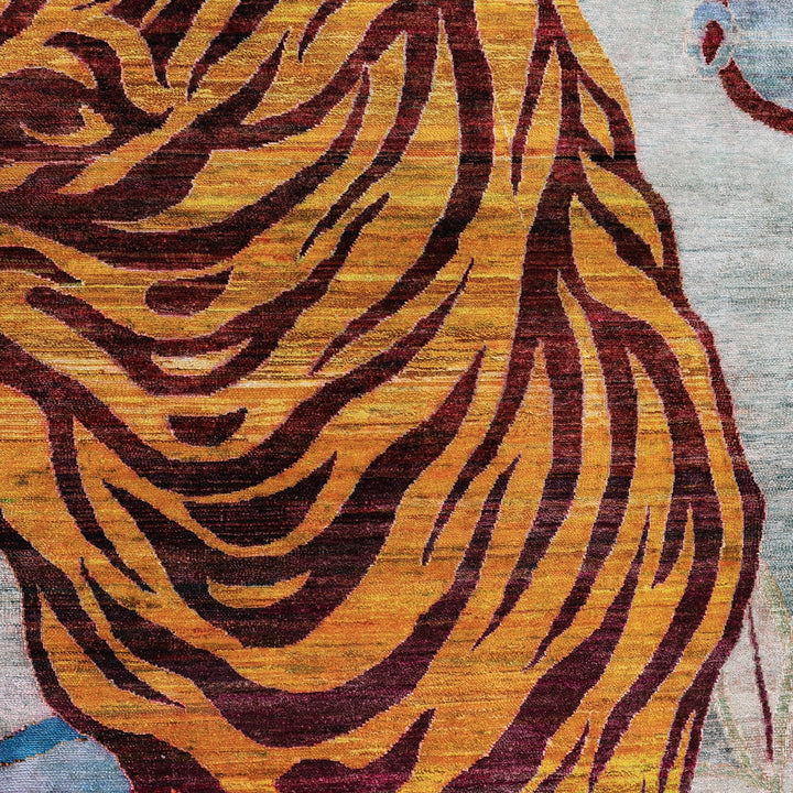 Blue Alchemy Contemporary Silk Rug - 9'10" x 14'2"