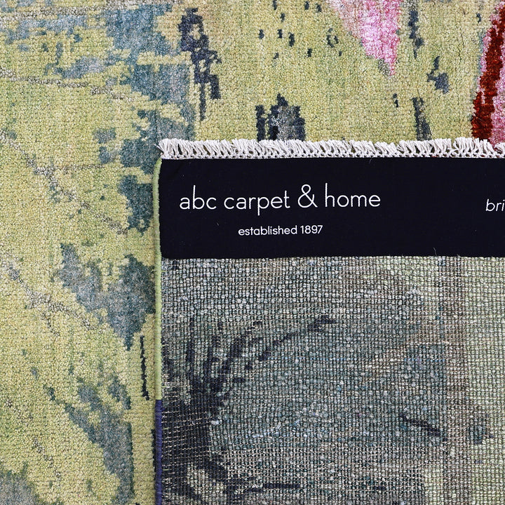 Multicolored Alchemy Contemporary Silk Wool Blend Rug - 7'11" x 10'