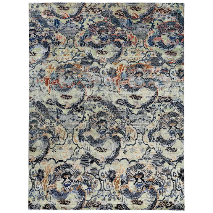 Grey Alchemy Contemporary Silk Rug - 8'9" x 11'9"
