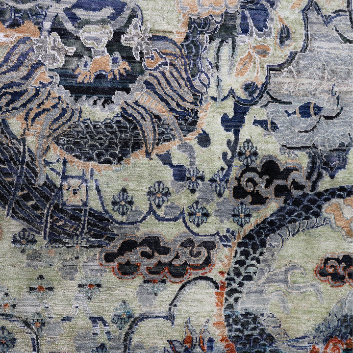 Grey Alchemy Contemporary Silk Rug - 8'9" x 11'9"