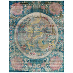 Blue Alchemy Contemporary Silk Rug - 7'11" x 10'3"