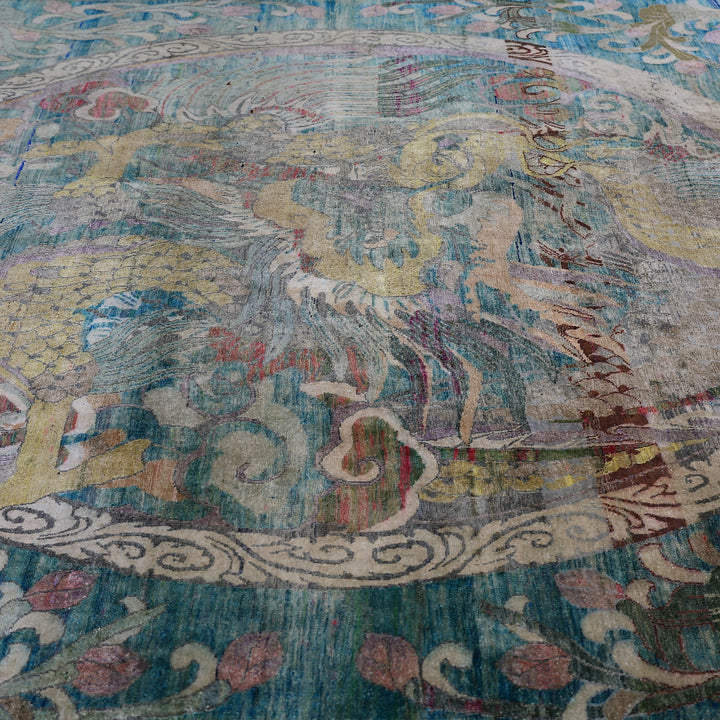 Blue Alchemy Contemporary Silk Rug - 7'11" x 10'3"