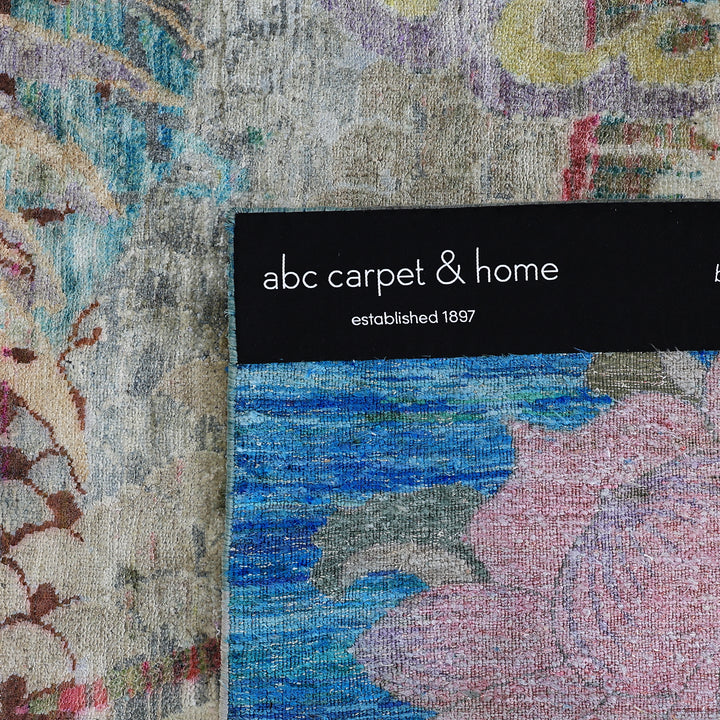 Blue Alchemy Contemporary Silk Rug - 7'11" x 10'3"