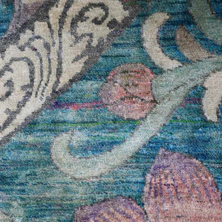 Blue Alchemy Contemporary Silk Rug - 7'11" x 10'3"