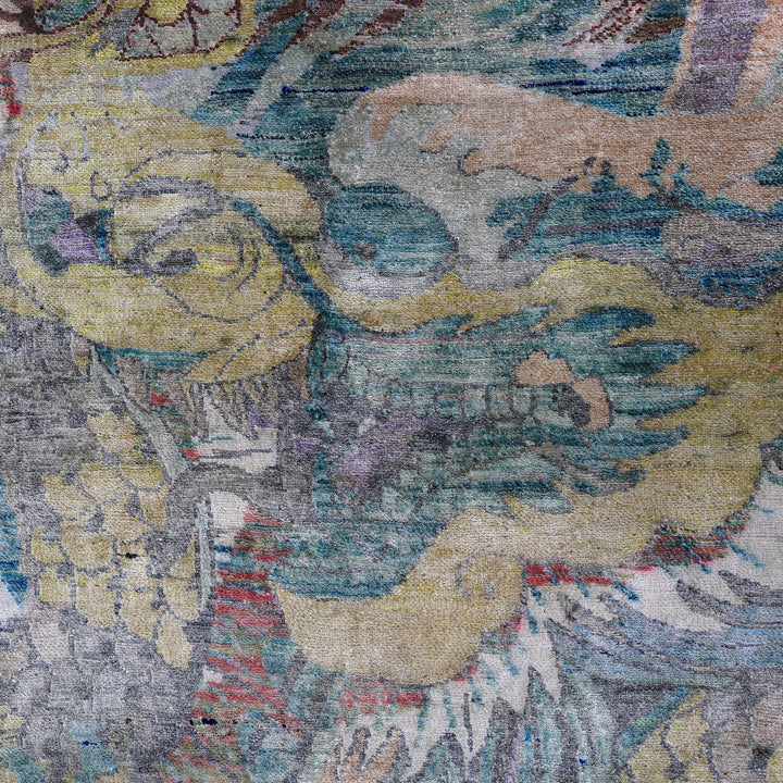 Blue Alchemy Contemporary Silk Rug - 7'11" x 10'3"