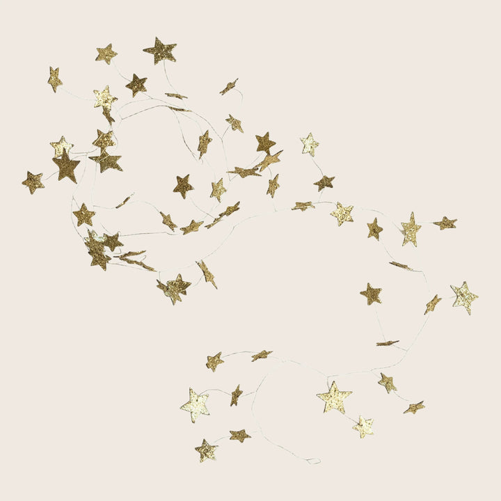 Glitter Star Garland, Gold