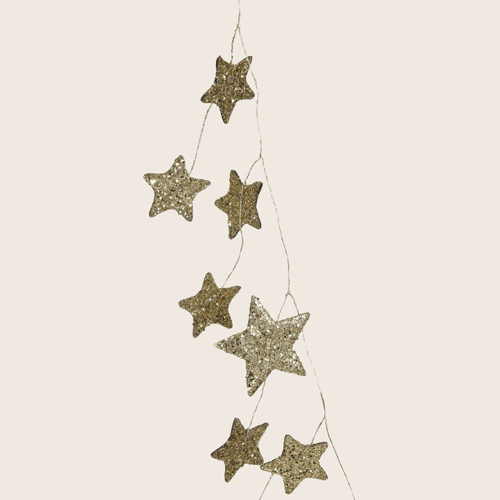 Glitter Star Garland, Gold