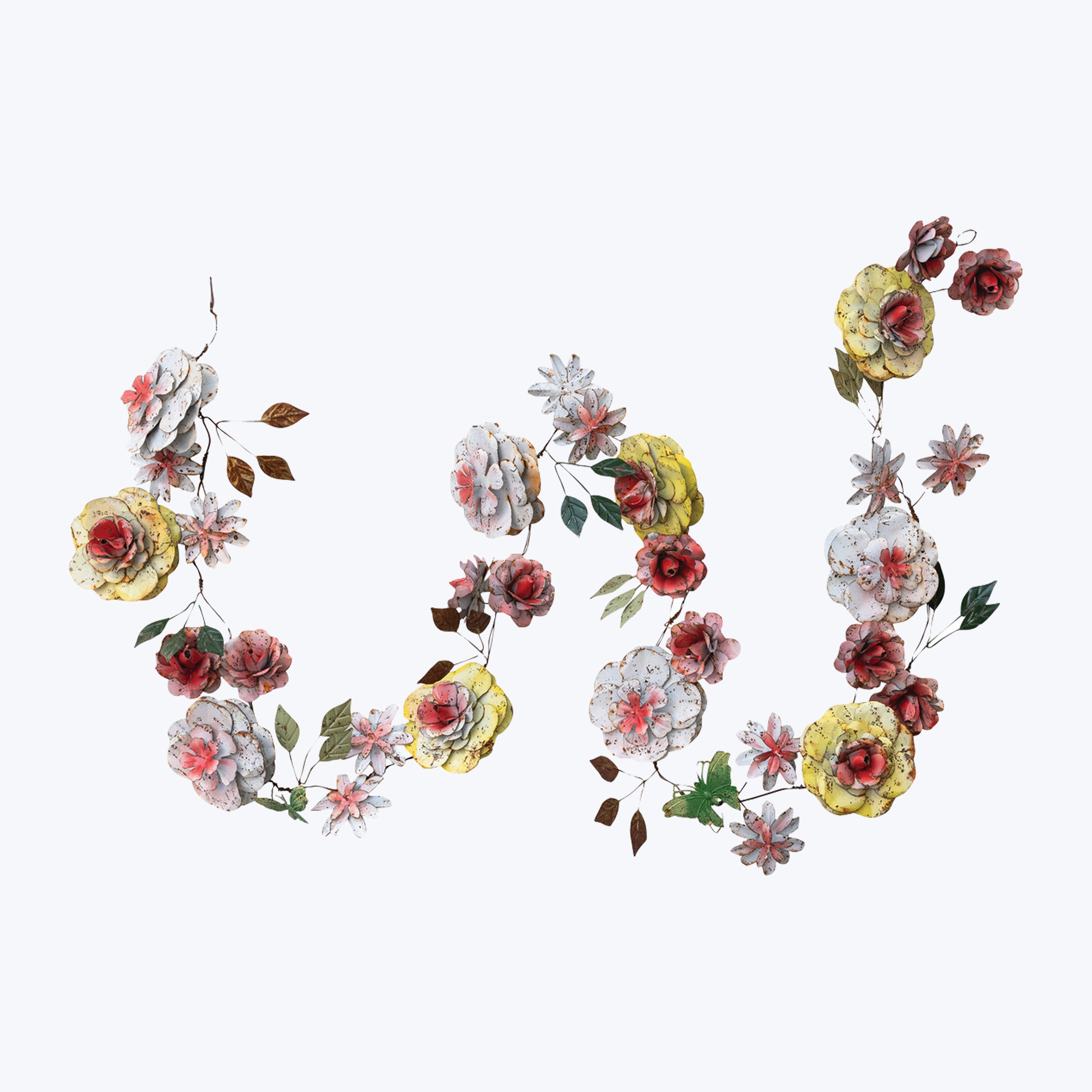 Metal Floral Garland