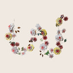 Metal Floral Garland, Distressed Finish