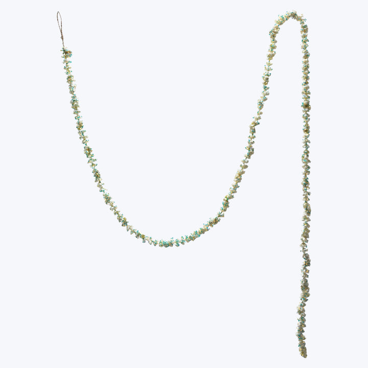 Foam Glitter Garland Magic, White