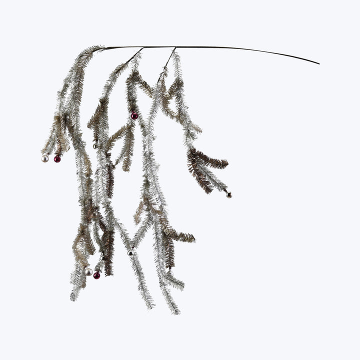 Branch Antique Silver w Ornaments