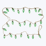 Mercury Glass Ornament Garland, Green