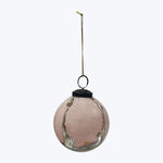 Distressed Round Glass Ball Ornament