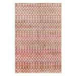Red Aura Contemporary Saree Silk Rug