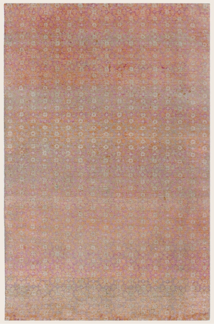 Pink Aura Contemporary Saree Silk Rug