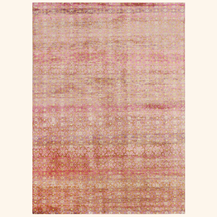 Pink Aura Contemporary Saree Silk Rug