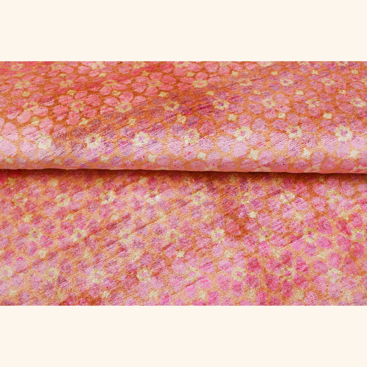 Pink Aura Contemporary Saree Silk Rug