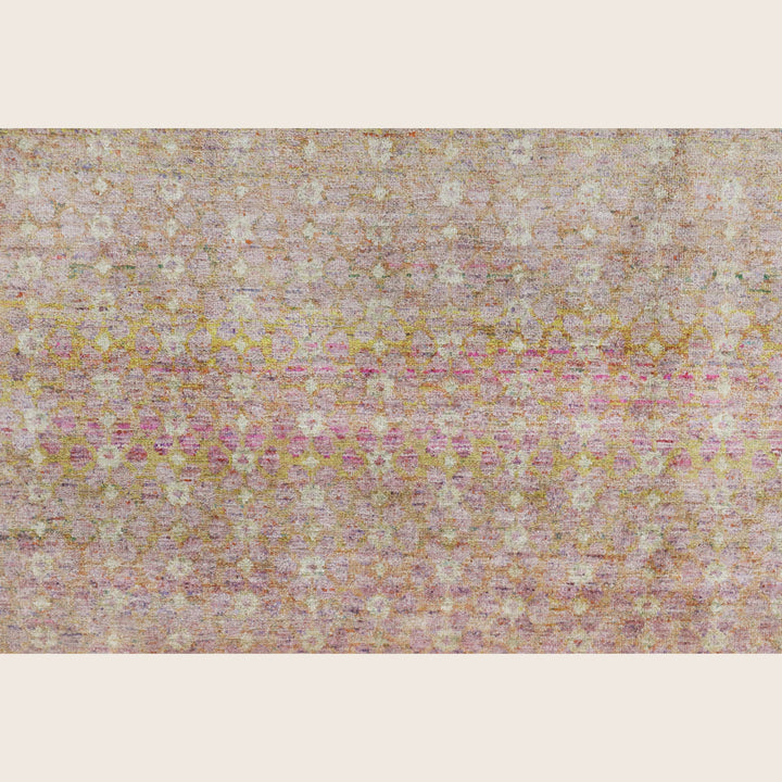 Pink Aura Contemporary Saree Silk Rug