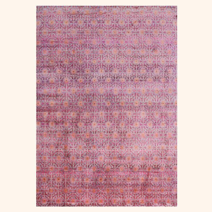 Purple Aura Contemporary Saree Silk Rug