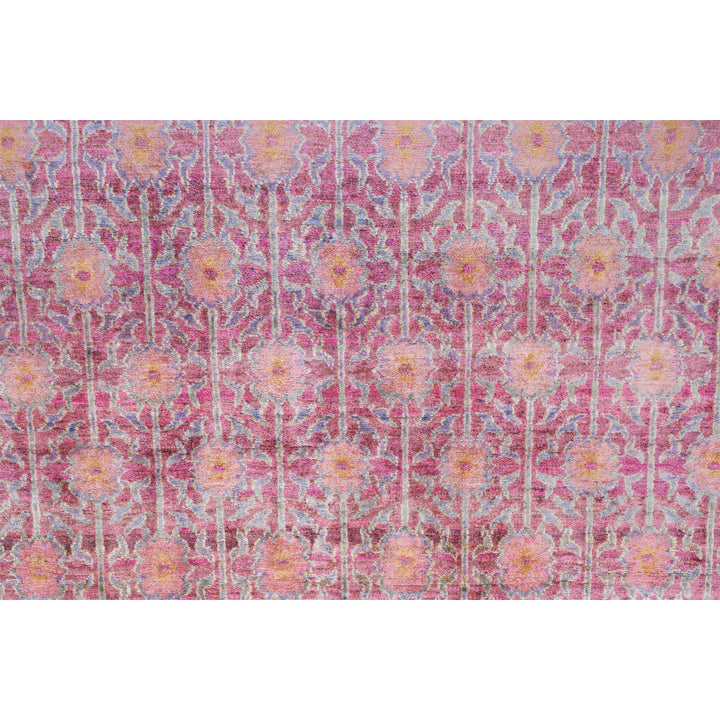 Purple Aura Contemporary Saree Silk Rug