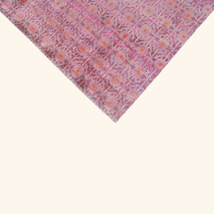 Purple Aura Contemporary Saree Silk Rug