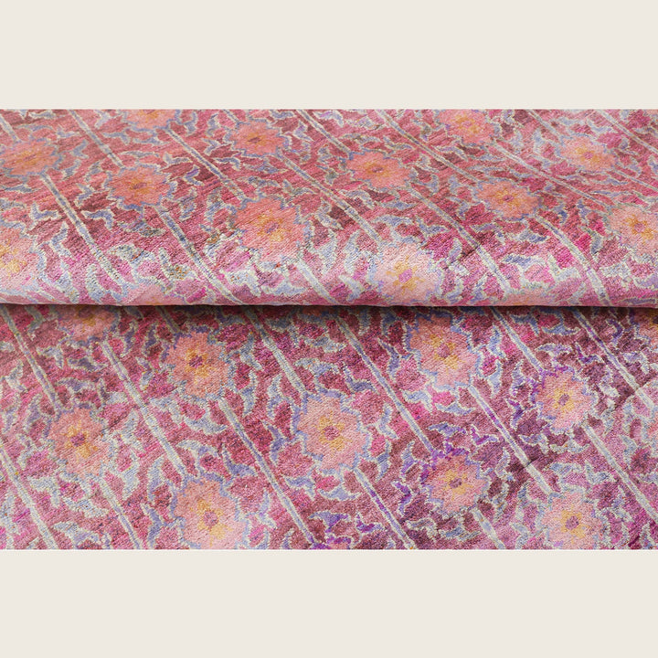 Purple Aura Contemporary Saree Silk Rug