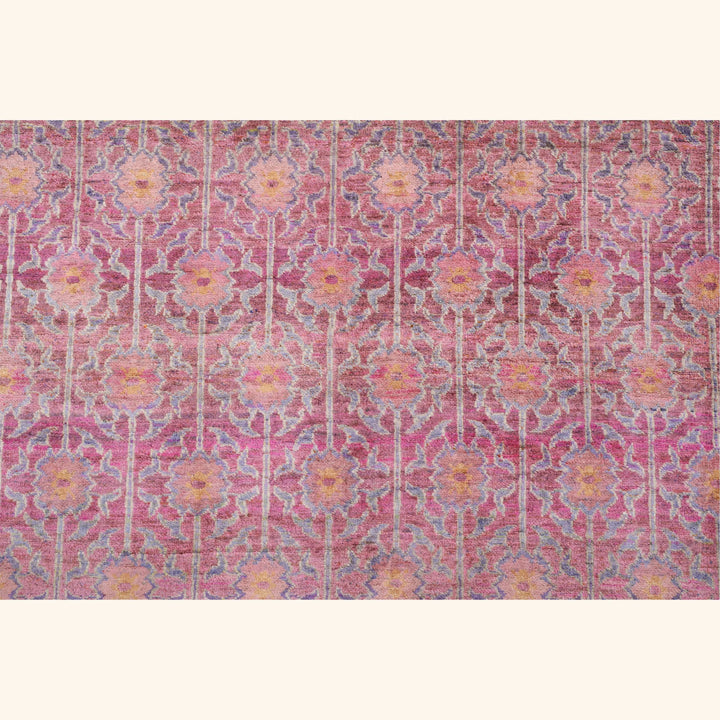 Purple Aura Contemporary Saree Silk Rug