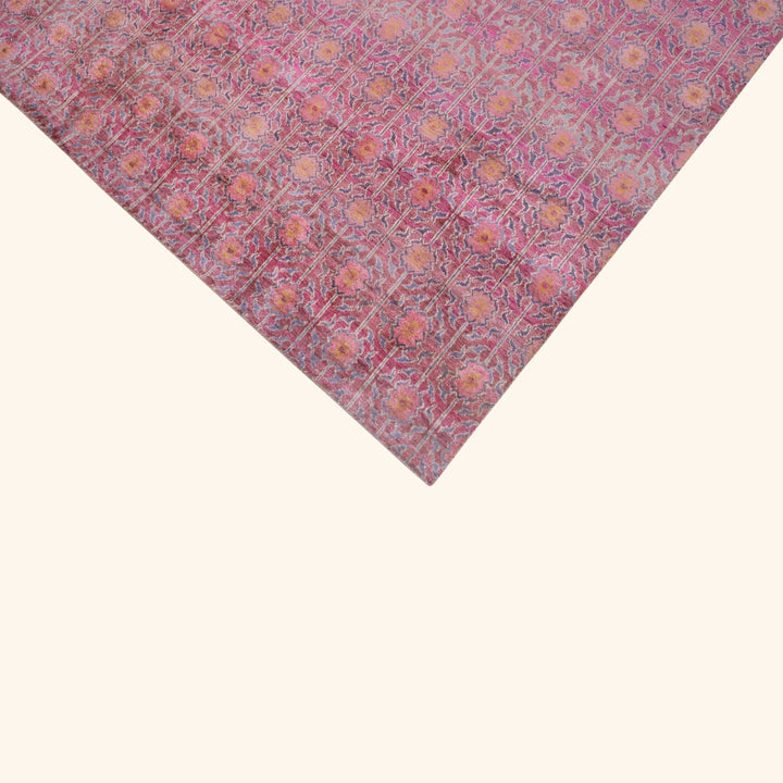Purple Aura Contemporary Saree Silk Rug