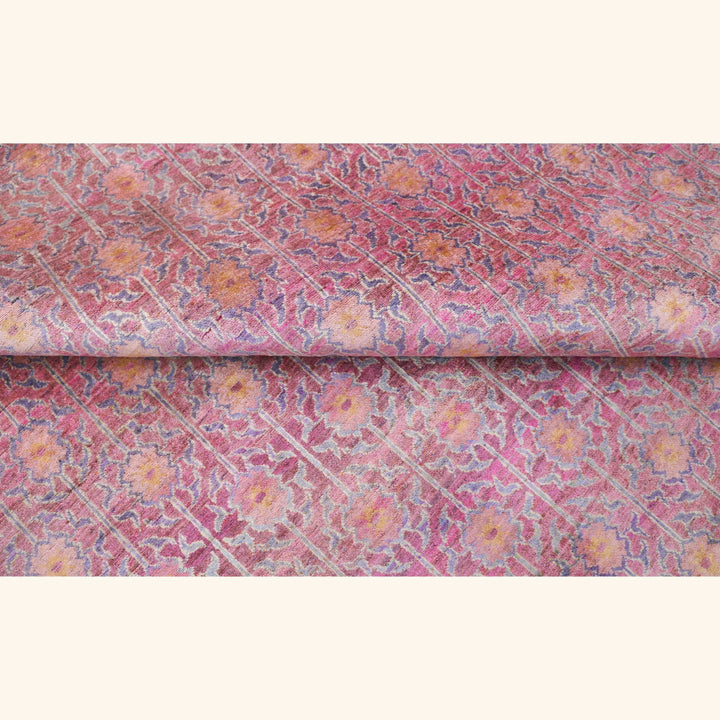 Purple Aura Contemporary Saree Silk Rug