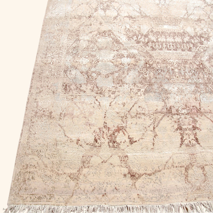 Lilac Transitional Silk Wool Blend Rug - 9'1" x 12'5"