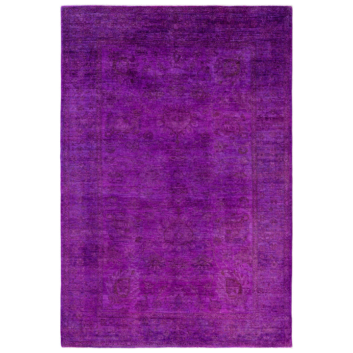 Overdyed Wool Rug - 6'2" x 8'10"