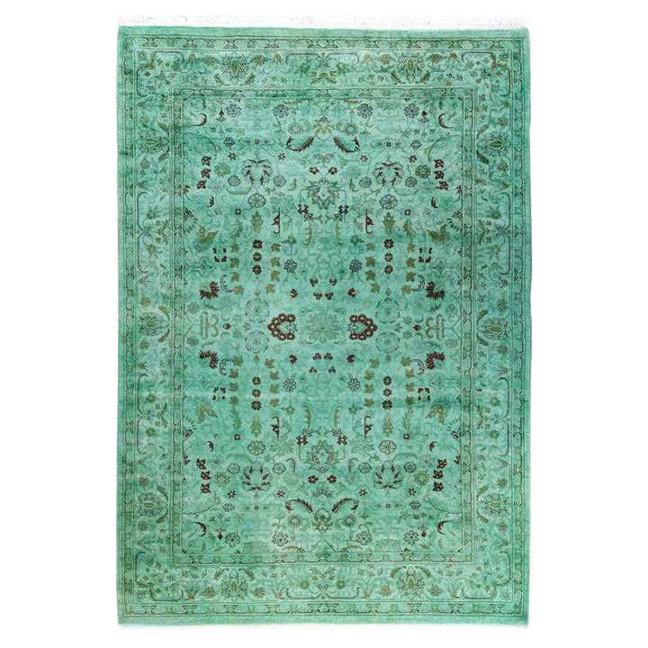 Overdyed Wool Rug - 4'3" x 6'1"