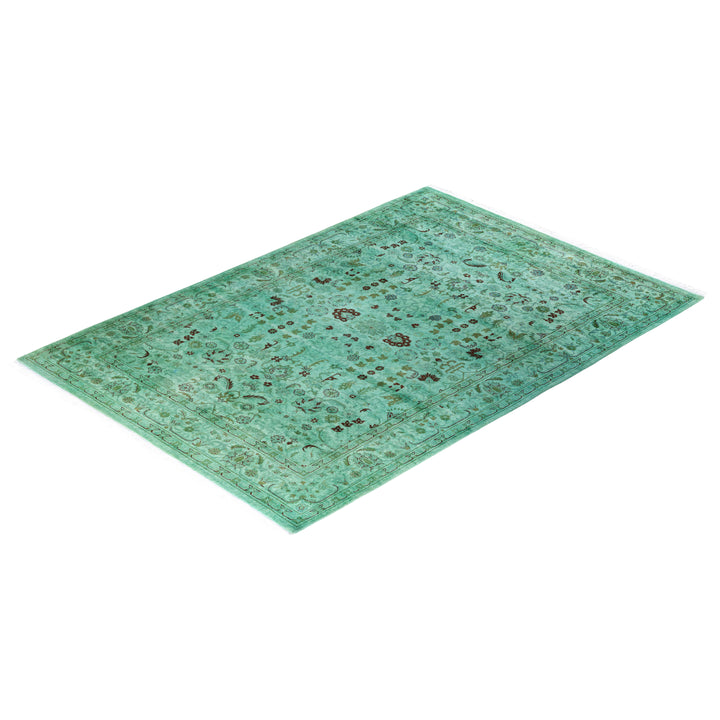 Overdyed Wool Rug - 4'3" x 6'1"