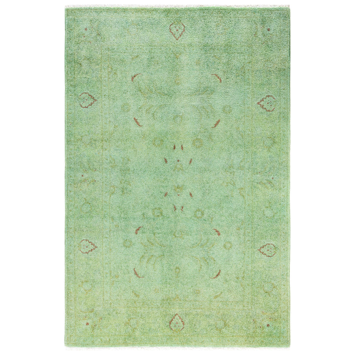Overdyed Wool Rug - 4'2" x 6'4"