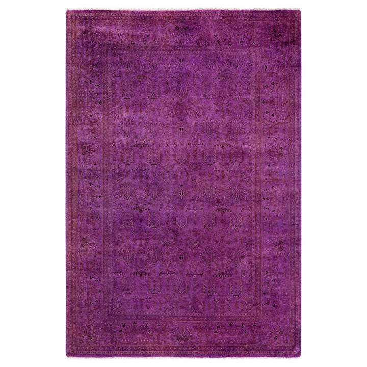 Overdyed Wool Rug - 4'1" x 6'