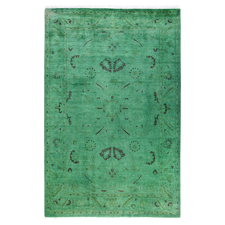 Overdyed Wool Rug - 4'2" x 6'5"