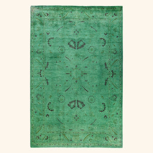 Overdyed Wool Rug - 4'2" x 6'5"