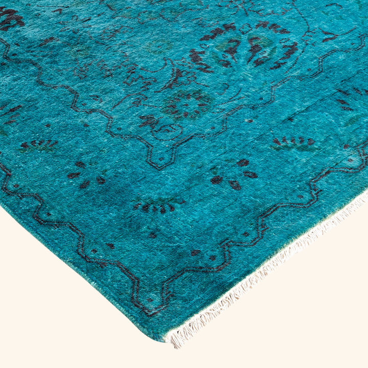 Overdyed Wool Rug - 4'1" x 6'2"